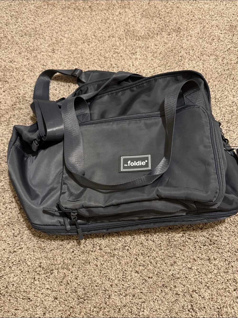 The Foldie Gray Foldable Travel Carry-on Tote